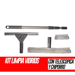 Kit Limpia Vidrios Telescópica y Chiporro