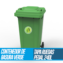 Contenedor de Basura 240L(Tapa y Pedal).