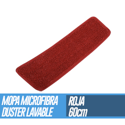 Mopa Microfibra Duster Lavable Rojo 60cm