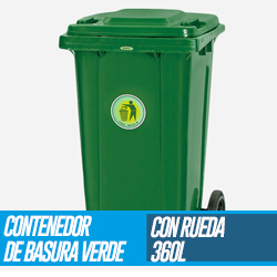 Contenedor de Basura 360L(Tapa y Pedal).